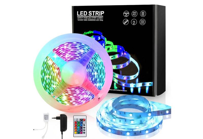 Clanmacy LED Stripe 1-10m LED Streifen set RGB LED Stripe 5050SMD IP20, 30-flammig von Clanmacy