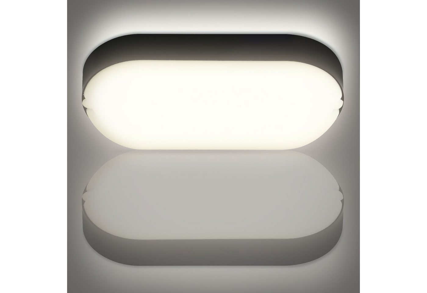Clanmacy LED Wandleuchte 2-10X LED Feuchtraumleuchte Wasserdicht Deckenleuchten IP54 4000K, Tageslichtweiß von Clanmacy