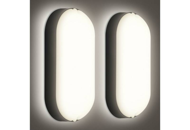 Clanmacy LED Wandleuchte 2-10X LED Feuchtraumleuchte Wasserdicht Deckenleuchten IP54 4000K von Clanmacy