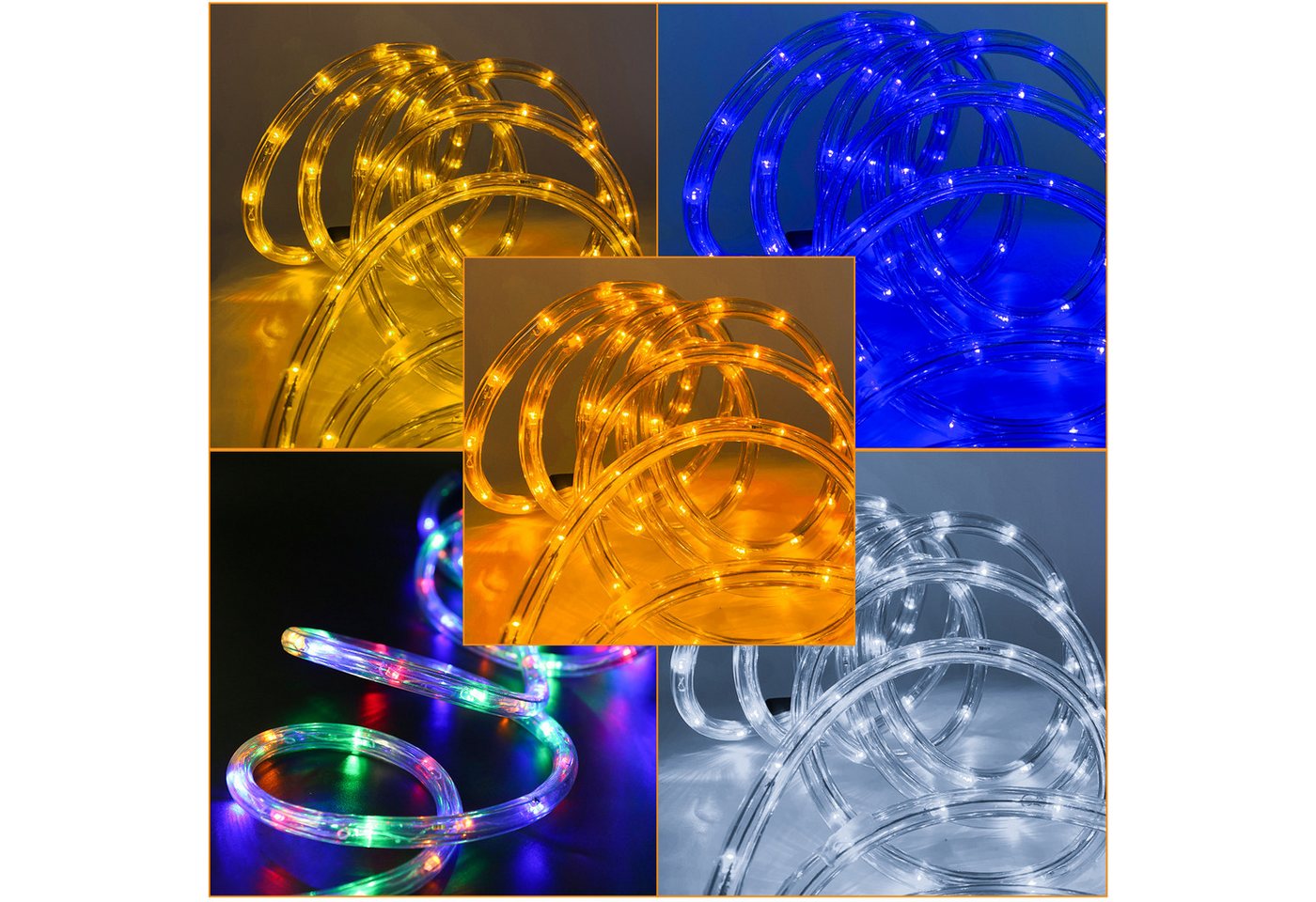 Clanmacy Lichterschlauch 10-50M lichtschlauch LEDs Beleuchtung Kaltweiß Party Garten Außen Deko, Wasserdicht von Clanmacy