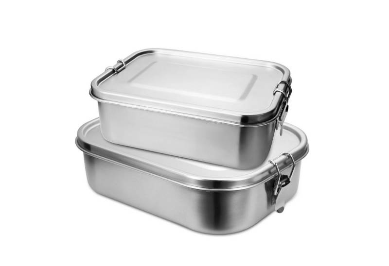 Clanmacy Lunchbox 800-1400ml Brotdose edelstahl dose BPA frei Lunchbox Thermo Büro Dicht von Clanmacy