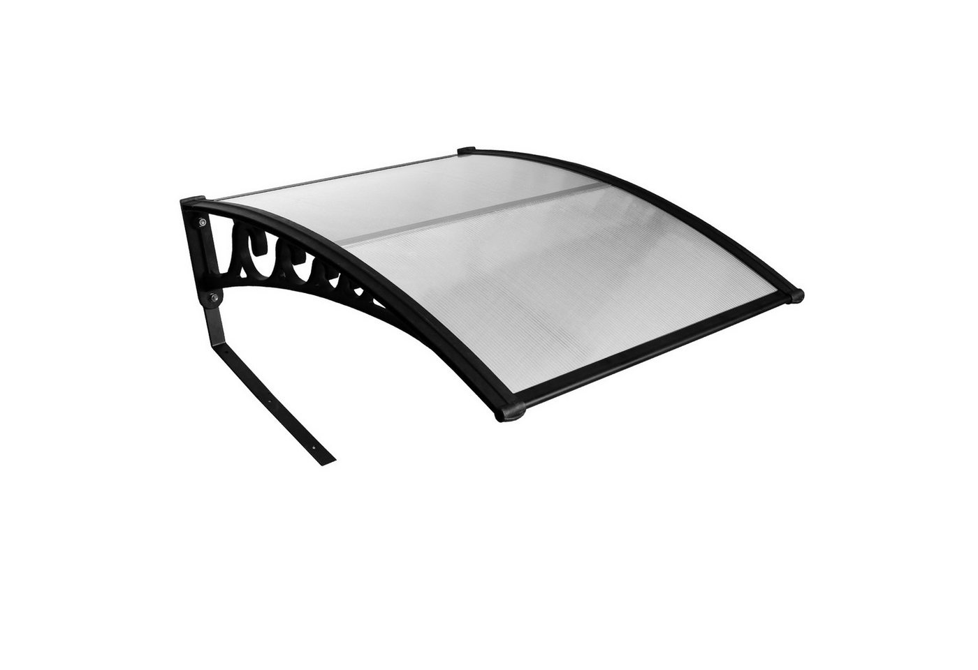 Clanmacy Mähroboter-Garage Rasenmäher Garage Transparente Sonnenblende Schwarzer Stahlrahmen, BxTxH: 85x105x50 cm, (1-St) von Clanmacy