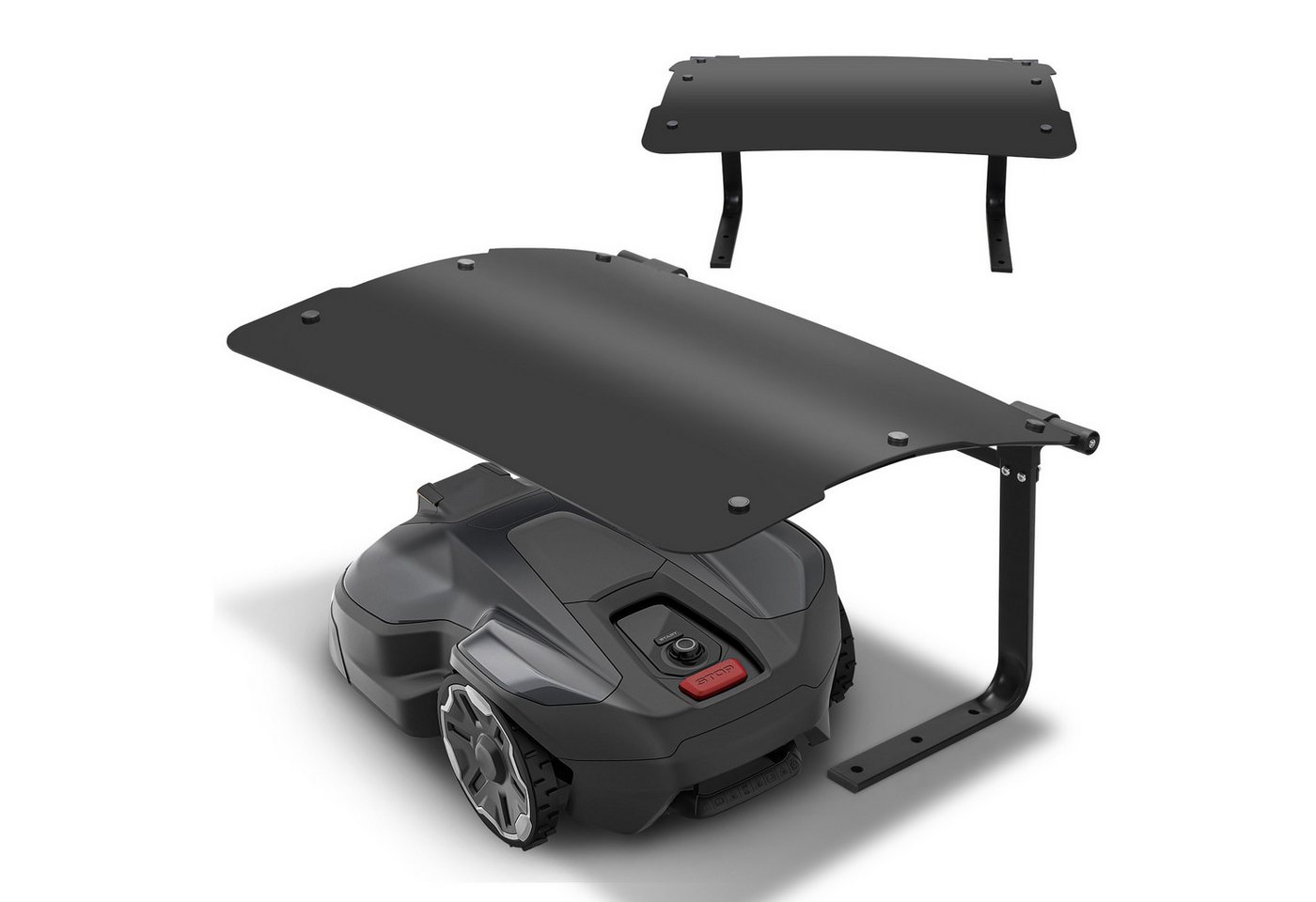 Clanmacy Mähroboter-Garage Rasenmäher Garage klappbar geeignet UV- schwarz 73x57x40cm, BxTxH: 57x73x40 cm, (1-St) von Clanmacy