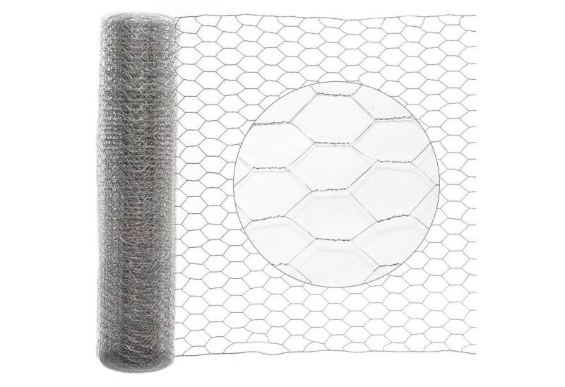 Clanmacy Hasendraht Maschendrahtzaun Gartenzaun Sechseckgeflecht Kaninchendraht, (Maschengröße: 27x27cm, 1-St., Größe: 50x1000cm/100x1000cm), Witterungsbeständig, robust, stabil und vielseitig einsetzbar von Clanmacy
