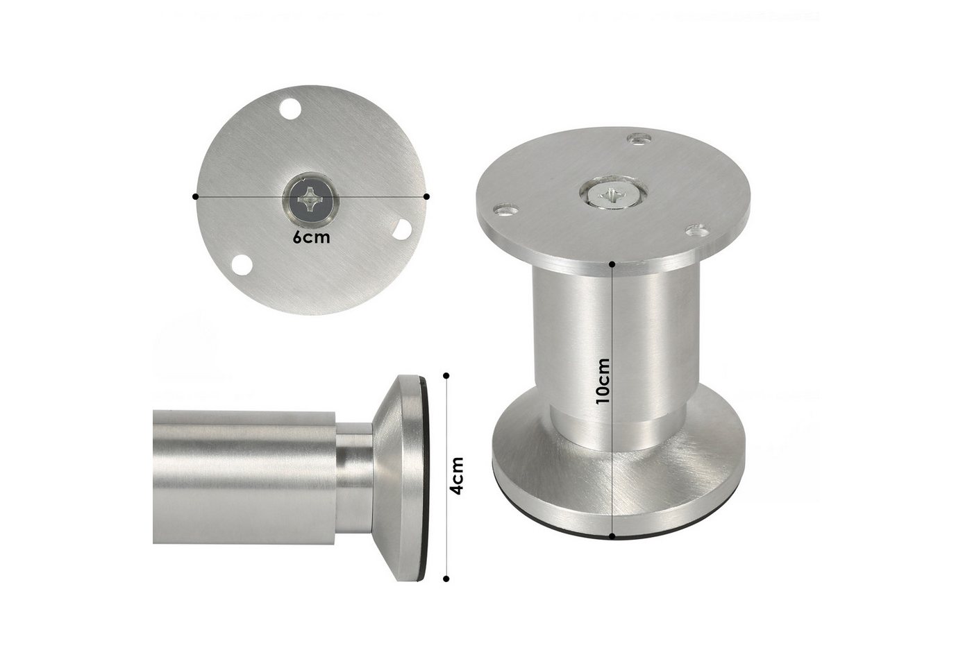 Clanmacy Möbelfuß 4X Möbelfüße Tischbeine Sockelfuß Tischfuß Aluminiumlegierung 100mm Clanmacy Möbelfuß 4X Möbelfüße Tischbeine Sockelfuß Tischfuß Aluminiumlegierung 100mm von Clanmacy