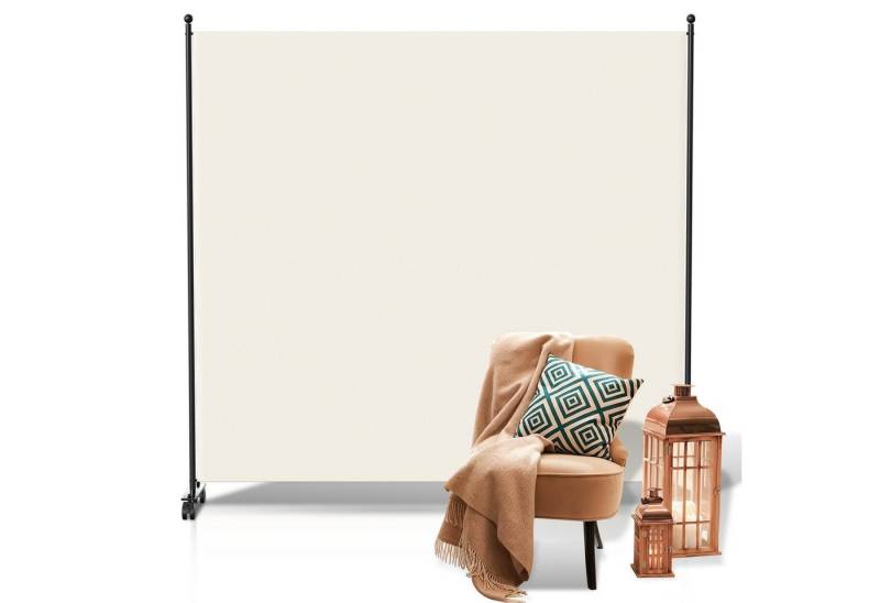 Clanmacy Paravent Raumtrenner mit Rollen Klappbar Garten Sichtschutz Spanische Wand von Clanmacy