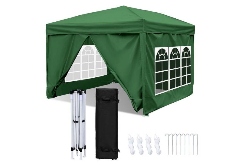 Clanmacy Pavillon Pavillon 3x3m Grün Pop Up UV-Schutz Faltpavillon Gartenpavillon von Clanmacy