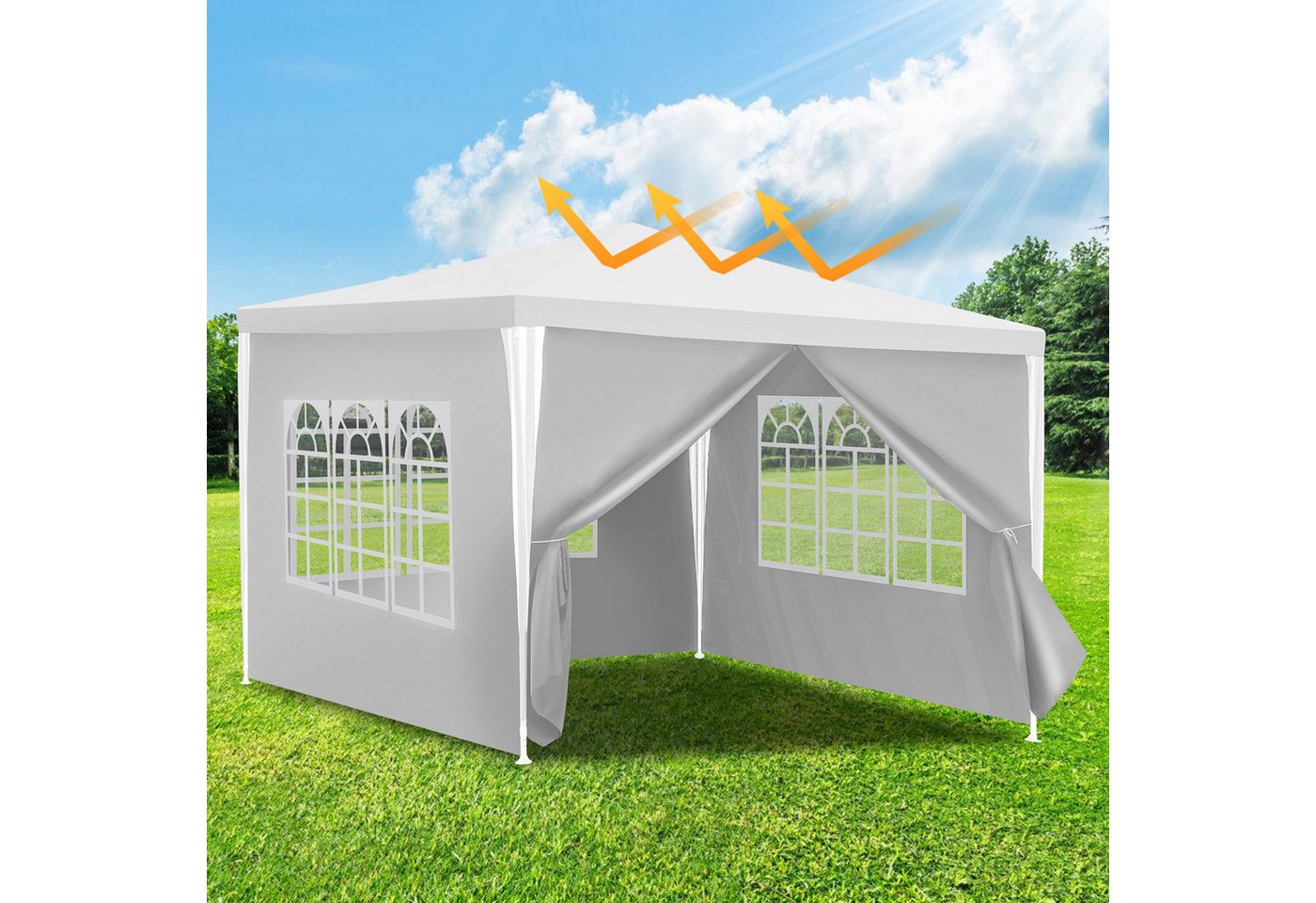 Clanmacy Pavillon Pavillon Wasserdicht Stabil Winterfest mit Seitenteilen Partyzelt 3x3m Clanmacy Pavillon Pavillon Wasserdicht Stabil Winterfest mit Seitenteilen Partyzelt 3x3m von Clanmacy
