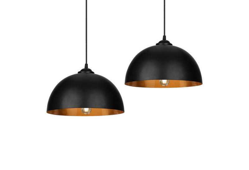 Clanmacy Pendelleuchte Pendelleuchte Lampenschirm 2er Set Industrielle Vintage E27 Retro, ohne Leuchtmittel von Clanmacy