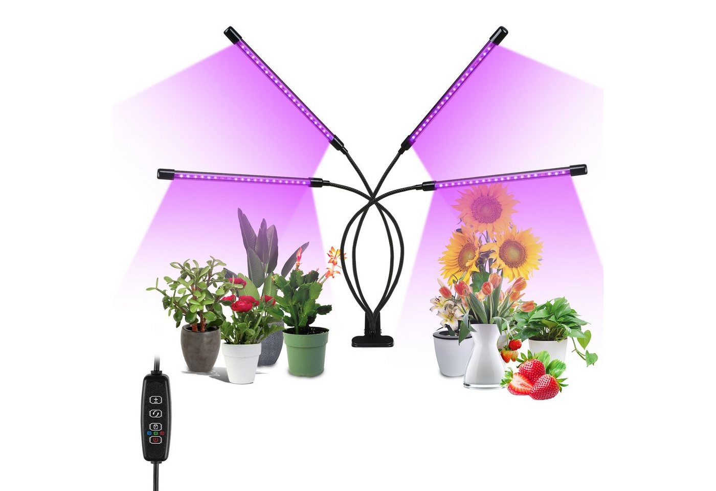 Clanmacy Pflanzenlampe LED Pflanzenlicht 80 LEDs Grow Lampe Pflanzenleuchte Wachstumslampe Clanmacy Pflanzenlampe LED Pflanzenlicht 80 LEDs Grow Lampe Pflanzenleuchte Wachstumslampe von Clanmacy