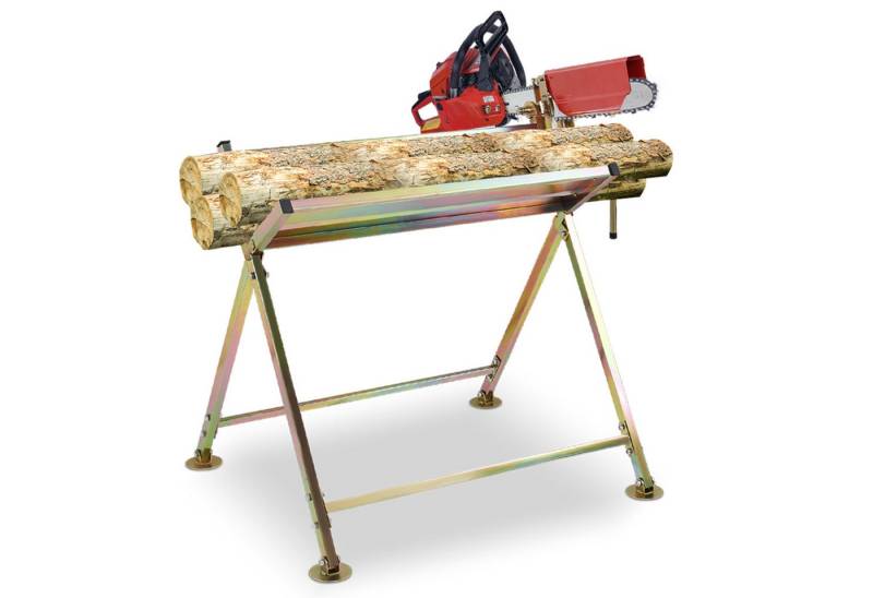 Clanmacy Sägebock Sägebock mit Kettensägenhalterung Stammdurchmesser,ohne Säge, 150 kg max. Belastbarkeit von Clanmacy