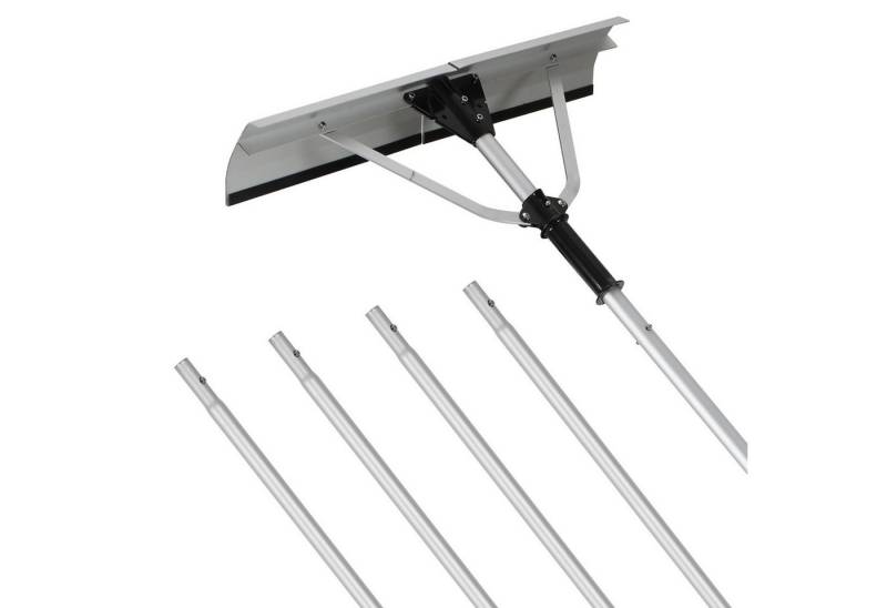 Clanmacy Schneeschieber Schneeschieber mit klappbarem Schneeschaufelkopf Verstellbar 190-630cm, (1-tlg) von Clanmacy