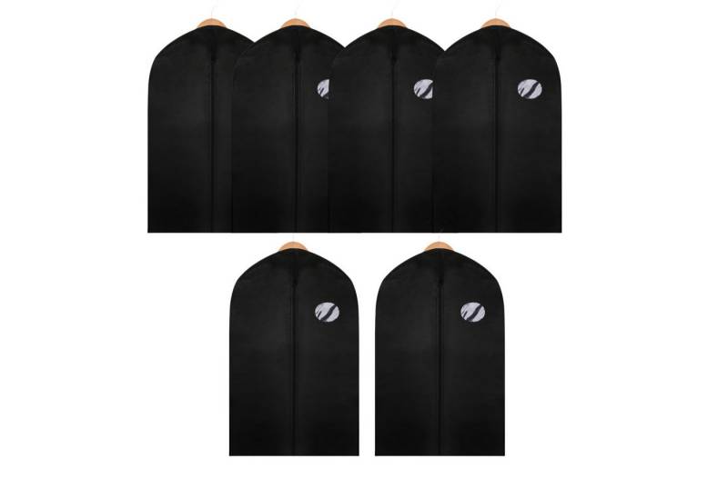 Clanmacy Sitzsack 1-10St. Kleidersack Kleiderhülle Schutzhülle Kleiderschutz Schwarz (6 St) von Clanmacy