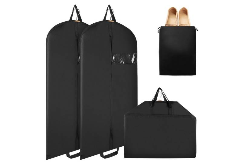 Clanmacy Sitzsack 3St. Kleidersack 100x60cm Kleiderhülle Vliesstoff mit Schuhbeutel (3 St) von Clanmacy