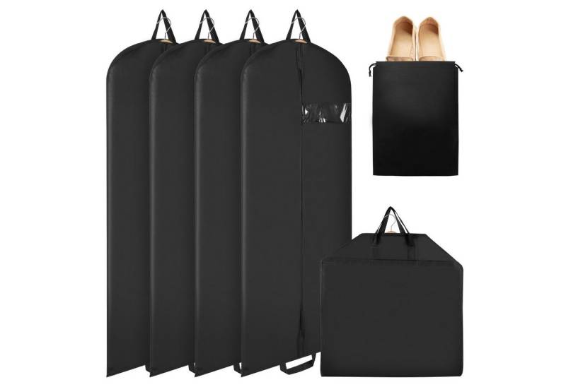Clanmacy Sitzsack 5St. Kleidersack 128x60cm Kleiderhülle Vliesstoff mit Schuhbeutel (5 St) von Clanmacy