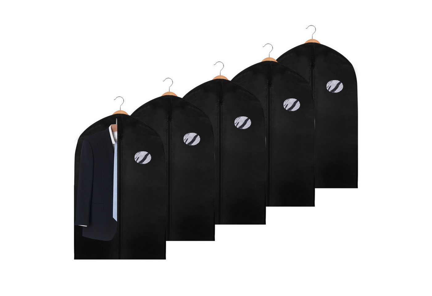 Clanmacy Sitzsack 5St. Kleidersack Kleiderhülle Schutzhülle 100 x 60 cm Mit Schuhtasche von Clanmacy