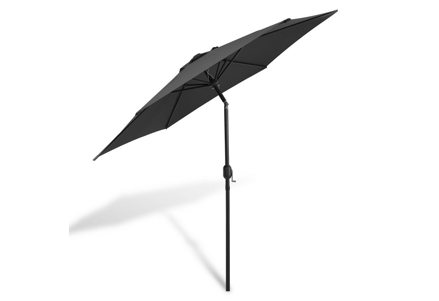 Clanmacy Sonnenschirm 3m Sonnenschirm Marktschirm mit Handkurbel UV40+ Outdoor-Schirm von Clanmacy