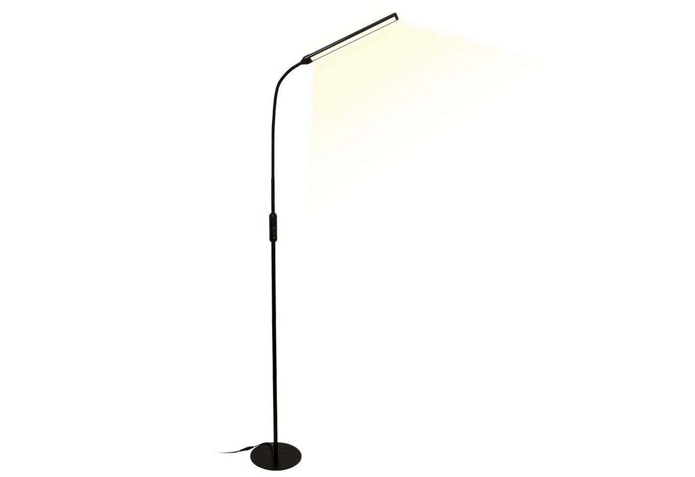 Clanmacy Stehlampe Stehlampe Büro Flexibler Hals LED Dimmbar Wohnzimmer Leselampe Standleuchte Büro von Clanmacy