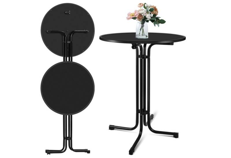 Clanmacy Stehtisch Stehtisch mit Tischhusse Ø 80 cm klappbar, Hitzebständig, Schwarz Clanmacy Stehtisch Stehtisch mit Tischhusse Ø 80 cm klappbar, Hitzebständig, Schwarz von Clanmacy