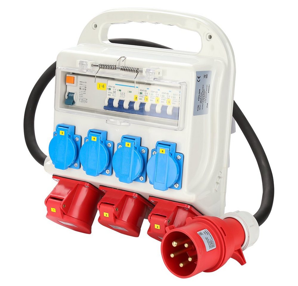 Clanmacy Stromverteiler CEE Adapter Stromverteiler Baustromverteiler Starkstrom Steckdosenverteiler Clanmacy Stromverteiler CEE Adapter Stromverteiler Baustromverteiler Starkstrom Steckdosenverteiler von Clanmacy