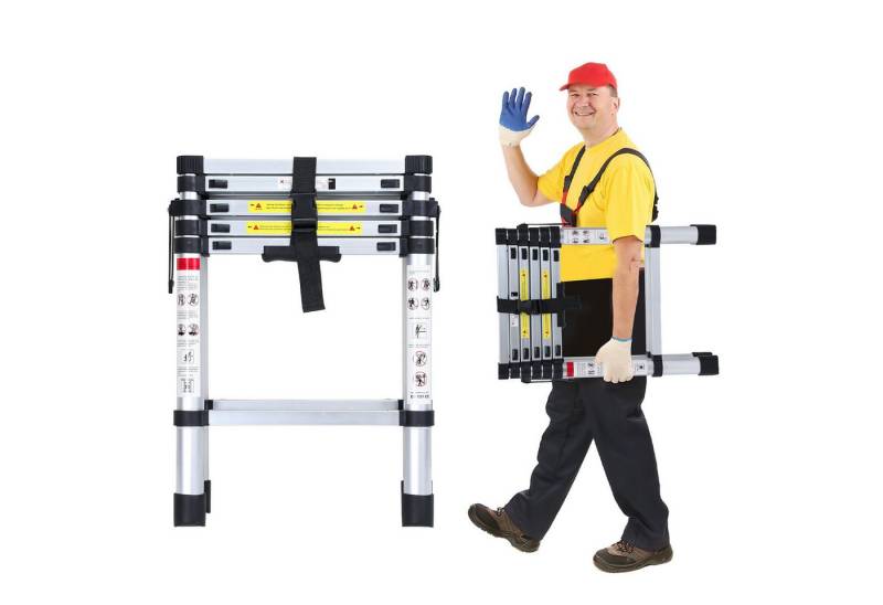 Clanmacy Teleskopleiter Profi Teleskopleiter 1,7M Silber Aluminium 150kg Tragkraft Mehrzweckle (Teleskopleiter,Anlegeleiter,Klappleiter,Schiebeleiter, Hochleistungs-Teleskopleiter, Hochwertiges Aluminiummaterial), Mühelose Portabilität Unabhängige Verriegelung Narrensicherer Betrieb Clanmacy Teleskopleiter Profi Teleskopleiter 1,7M Silber Aluminium 150kg Tragkraft Mehrzweckle (Teleskopleiter,Anlegeleiter,Klappleiter,Schiebeleiter, Hochleistungs-Teleskopleiter, Hochwertiges Aluminiummaterial), Mühelose Portabilität Unabhängige Verriegelung Narrensicherer Betrieb von Clanmacy