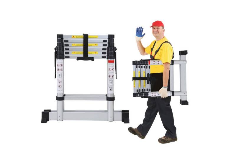 Clanmacy Teleskopleiter Profi Teleskopleiter 2,0M Silber Aluminium 150kg Tragkraft Mehrzweckle (Teleskopleiter,Anlegeleiter,Klappleiter,Schiebeleiter, Hochleistungs-Teleskopleiter, Hochwertiges Aluminiummaterial), Mühelose Portabilität Unabhängige Verriegelung Narrensicherer Betrieb Clanmacy Teleskopleiter Profi Teleskopleiter 2,0M Silber Aluminium 150kg Tragkraft Mehrzweckle (Teleskopleiter,Anlegeleiter,Klappleiter,Schiebeleiter, Hochleistungs-Teleskopleiter, Hochwertiges Aluminiummaterial), Mühelose Portabilität Unabhängige Verriegelung Narrensicherer Betrieb von Clanmacy