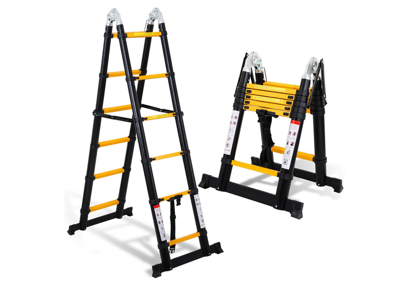 Clanmacy Teleskopleiter Profi Teleskopleiter 3,8M schwarz Aluminium 150kg Tragkraft (Teleskopleiter,Anlegeleiter,Klappleiter,Schiebeleiter, Hochleistungs-Teleskopleiter, Hochwertiges Aluminiummaterial), Mühelose Portabilität Unabhängige Verriegelung Narrensicherer Betrieb Clanmacy Teleskopleiter Profi Teleskopleiter 3,8M schwarz Aluminium 150kg Tragkraft (Teleskopleiter,Anlegeleiter,Klappleiter,Schiebeleiter, Hochleistungs-Teleskopleiter, Hochwertiges Aluminiummaterial), Mühelose Portabilität Unabhängige Verriegelung Narrensicherer Betrieb von Clanmacy