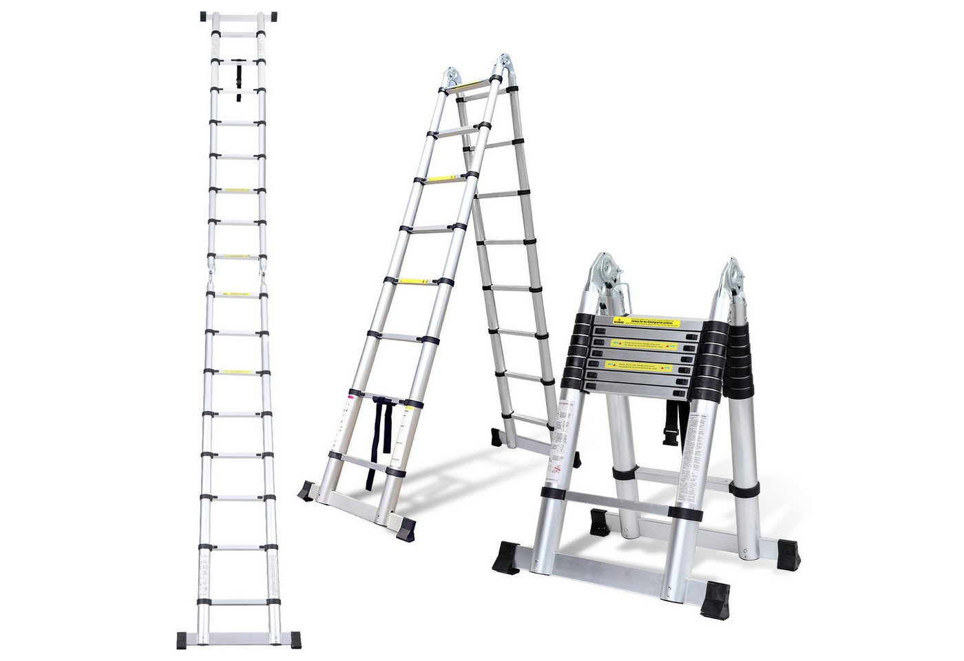 Clanmacy Teleskopleiter Profi Teleskopleiter 5M Silber Aluminium 150kg Tragkraft Mehrzweckleit (Teleskopleiter,Anlegeleiter,Klappleiter,Schiebeleiter, Hochleistungs-Teleskopleiter, Hochwertiges Aluminiummaterial), Mühelose Portabilität Unabhängige Verriegelung Narrensicherer Betrieb Clanmacy Teleskopleiter Profi Teleskopleiter 5M Silber Aluminium 150kg Tragkraft Mehrzweckleit (Teleskopleiter,Anlegeleiter,Klappleiter,Schiebeleiter, Hochleistungs-Teleskopleiter, Hochwertiges Aluminiummaterial), Mühelose Portabilität Unabhängige Verriegelung Narrensicherer Betrieb von Clanmacy