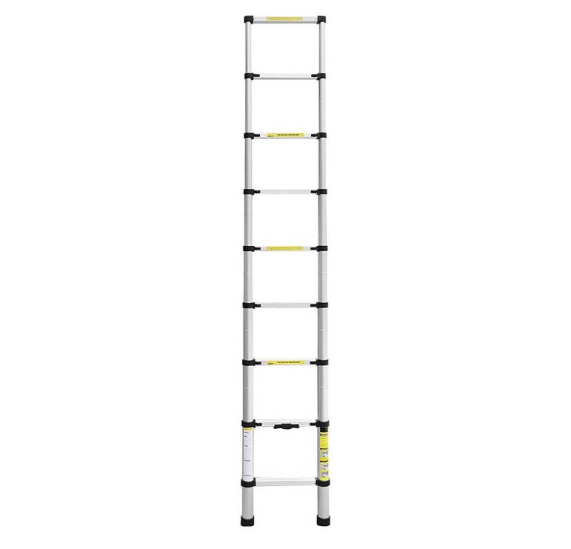 Clanmacy Teleskopleiter Teleskopleiter Stehleiter Mehrzweckleiter Alu 2.6m-4.4m Anlegeleiter von Clanmacy