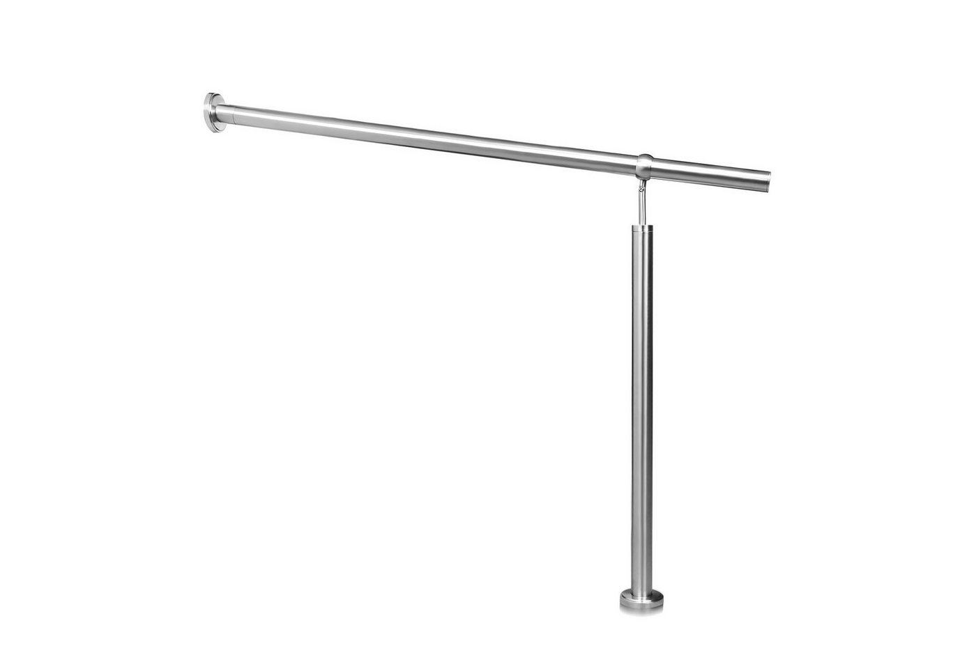 Clanmacy Treppengeländer Geländer Eingangsgeländer Edelstahl Handlauf Seitliche 80-180cm, 100 cm Länge, für Brüstung Balkon Garten von Clanmacy