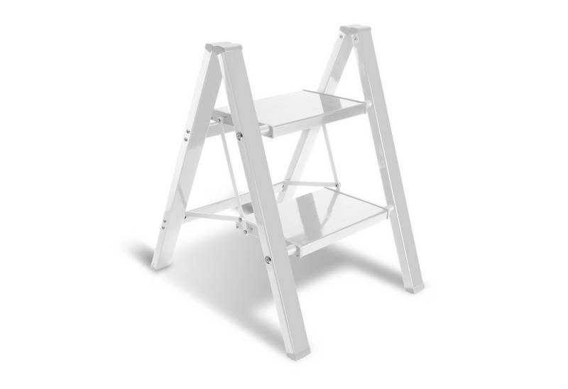 Clanmacy Trittleiter Stehleiter Trittleiter klappleiter 4 Stufen Haushaltsleiter Weiß von Clanmacy