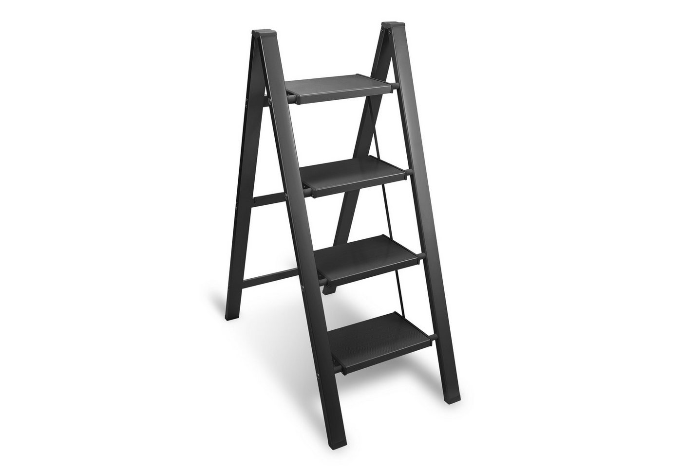 Clanmacy Trittleiter klappleiter 4 Stufen Haushaltsleiter Schwarz bis 150kg Haushaltsleiter Clanmacy Trittleiter klappleiter 4 Stufen Haushaltsleiter Schwarz bis 150kg Haushaltsleiter von Clanmacy