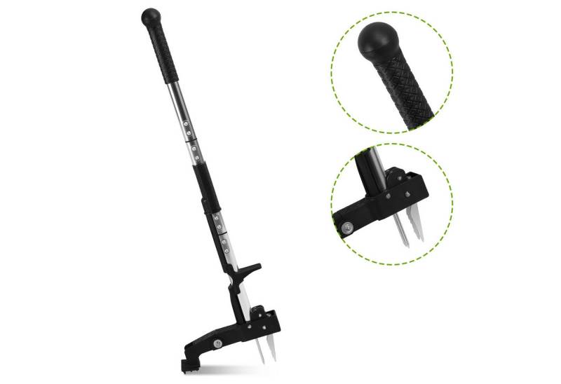 Clanmacy Unkrautstecher Unkrautstecher-Gartenhacke Unkrautentferner ergonomischer 100cm Länge von Clanmacy