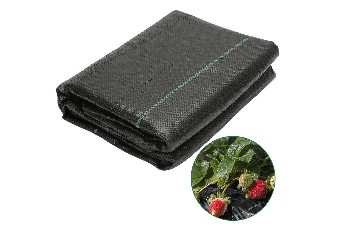 Clanmacy Unkrautvlies 100g/m² Gartenvlies Unkrautfolie Wasserdurchlässig Reißfestes, (wasser- und luftdurchlässig, Unkrautschutz im Garten und Gewächshaus) von Clanmacy