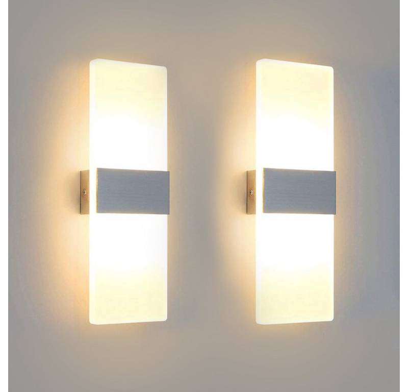 Clanmacy Wandleuchte 2X 6W LED Wandlampe Wandleuchte Flurlampe Badleuchte Strahler von Clanmacy