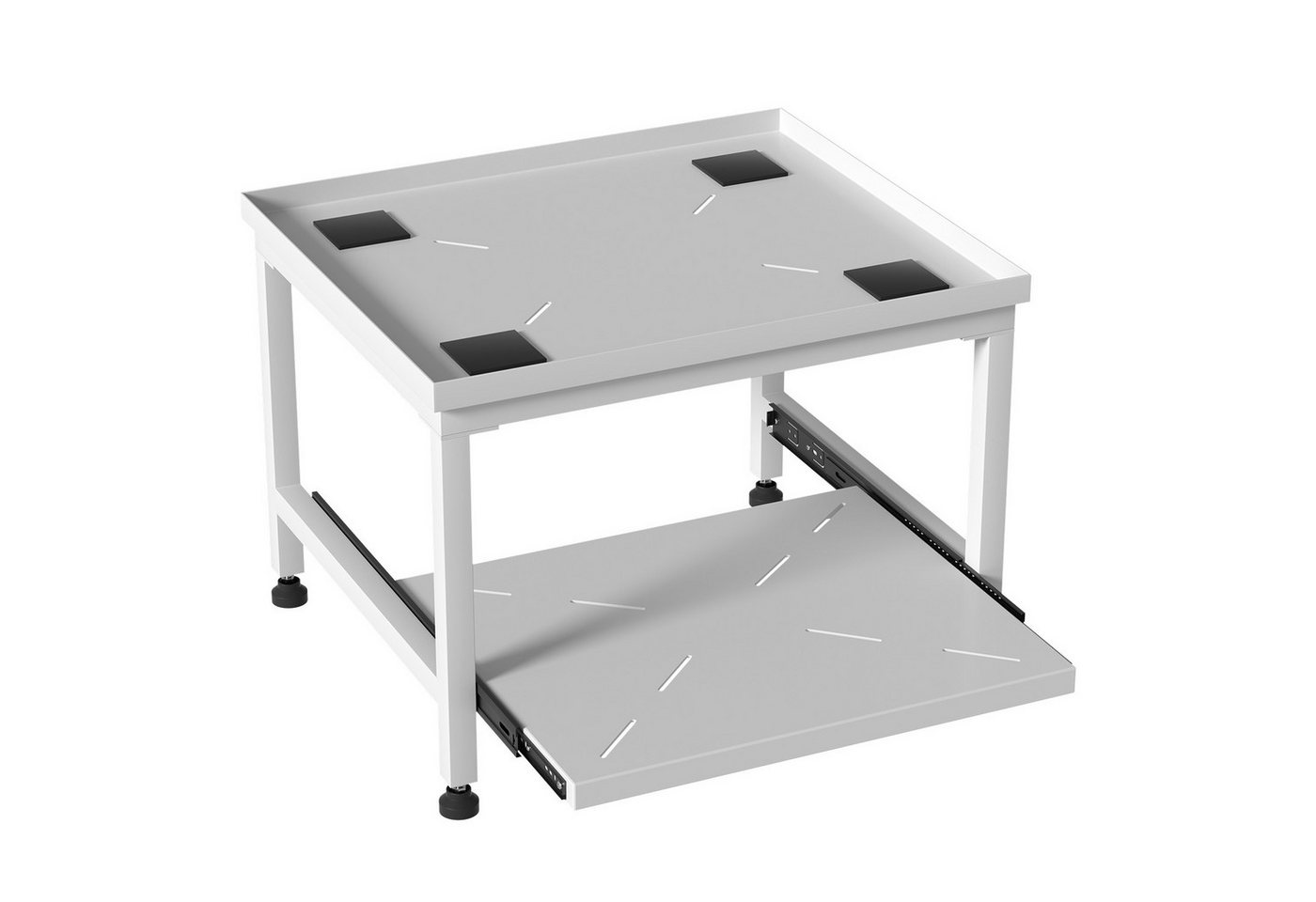 Clanmacy Waschmaschinenuntergestell Waschmaschinen Untergestell Weiß Unterbausockel 63x54x45.5cm von Clanmacy