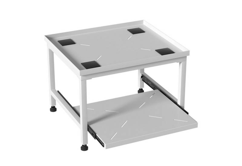 Clanmacy Waschmaschinenuntergestell Waschmaschinen Untergestell Weiß Unterbausockel 63x54x45.5cm von Clanmacy