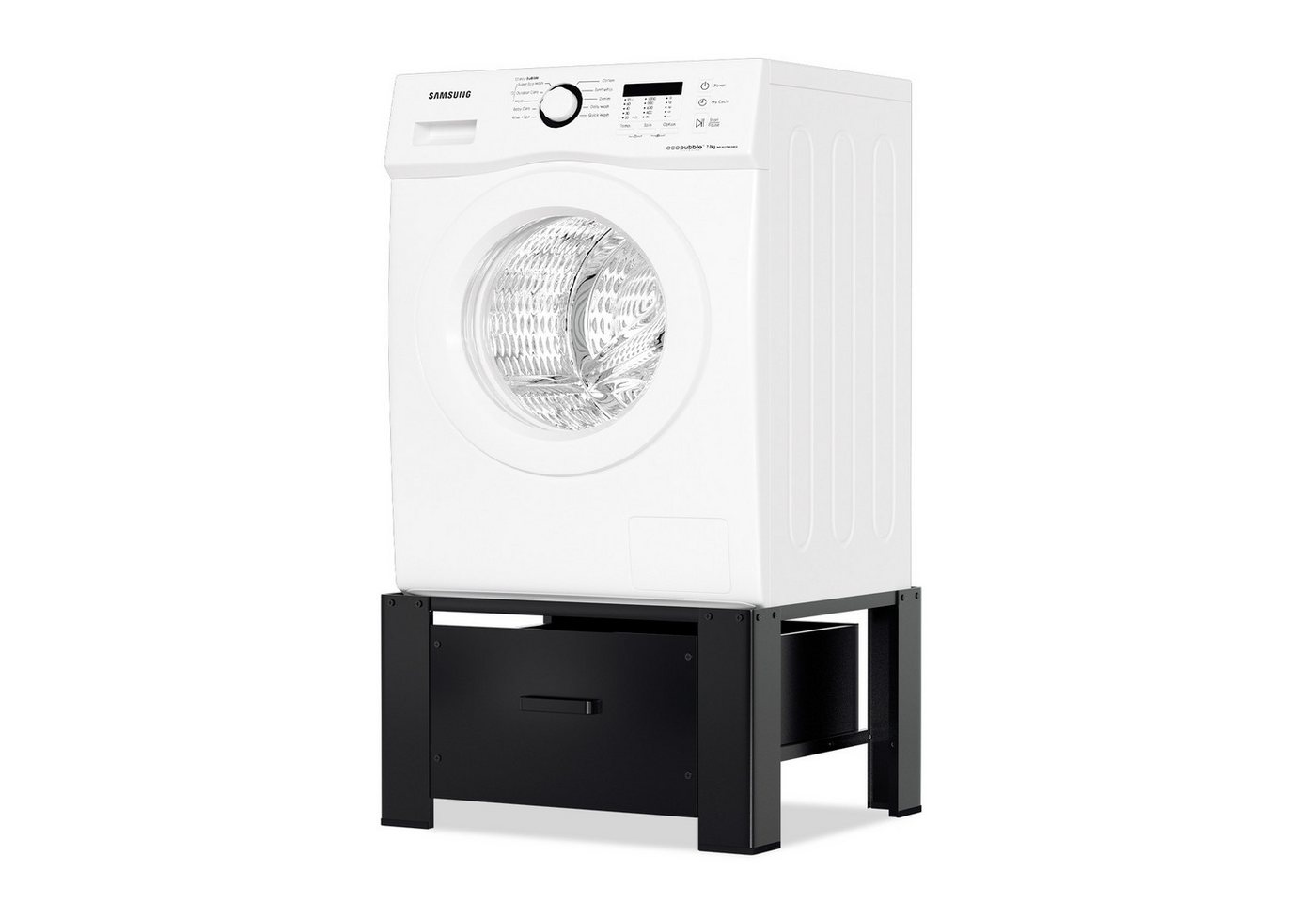 Clanmacy Waschmaschinenunterschrank Waschmaschinen Untergestell mit Schublade Schwarz Clanmacy Waschmaschinenunterschrank Waschmaschinen Untergestell mit Schublade Schwarz von Clanmacy