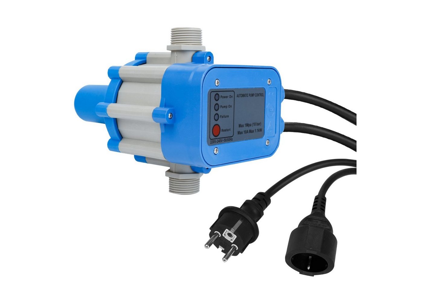 Clanmacy Wasserpumpe Pumpensteuerung Druckschalter mit/Ohne Kabel Automatik, 4800L/h von Clanmacy