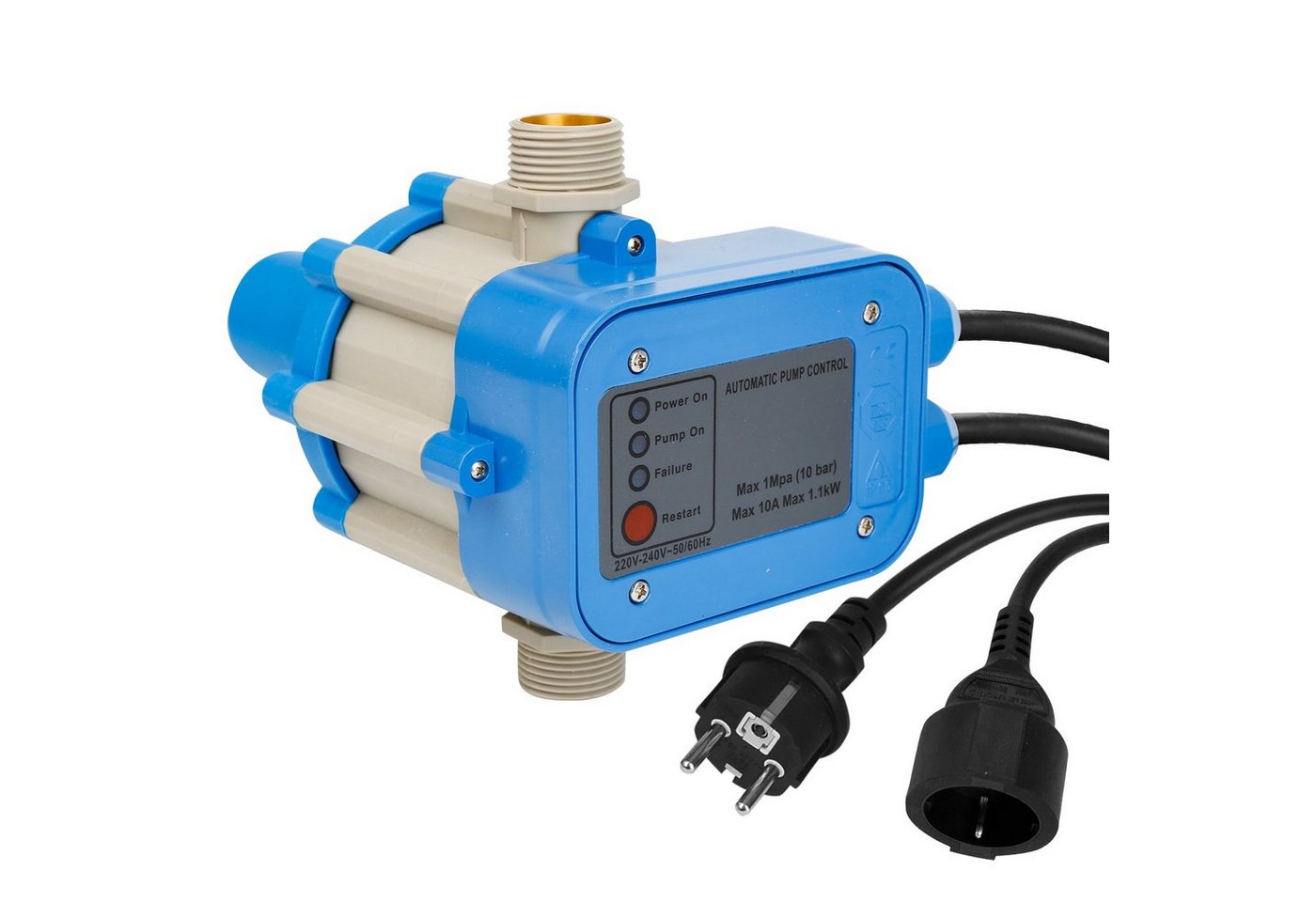 Clanmacy Wasserpumpe Pumpensteuerung Druckschalter mit Kabel Automatik «, 4800L/h Blau von Clanmacy