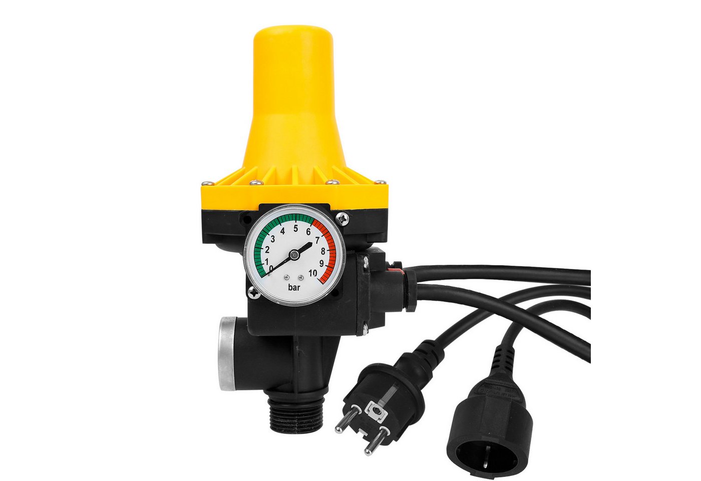 Clanmacy Wasserpumpe Pumpensteuerung Druckschalter mit Kabel Automatik Gelb von Clanmacy