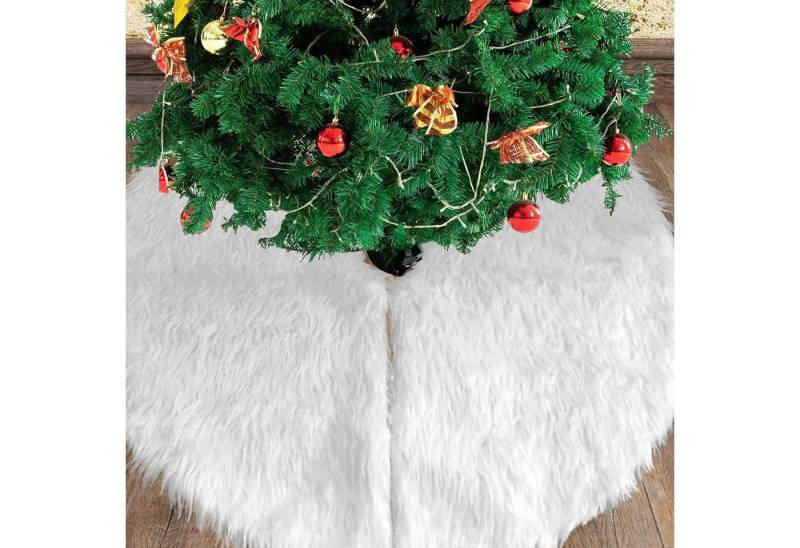 Clanmacy Weihnachtsbaumdecke Baumteppich Weihnachten Christbaumdecke Weihnachtsbaum Plüsch 70/90CM, aus Plüsch von Clanmacy