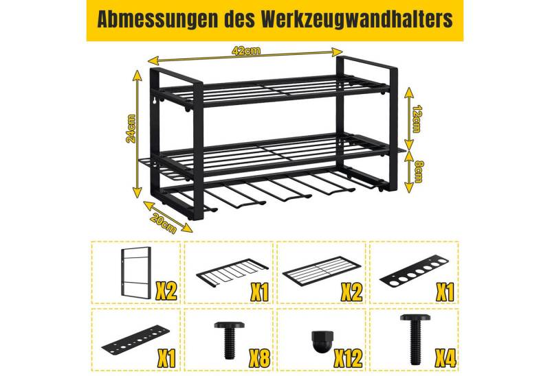 Clanmacy Werkzeughalter Werkzeughalter Power Tool Organizer Wandhalterung Garage Werkzeug Clanmacy Werkzeughalter Werkzeughalter Power Tool Organizer Wandhalterung Garage Werkzeug von Clanmacy