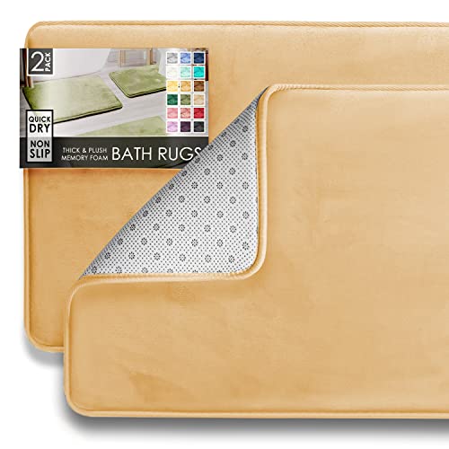 Clara Clark Rutschfester Rückstellschaum Set of 2 - Small/Large cremefarben von Clara Clark