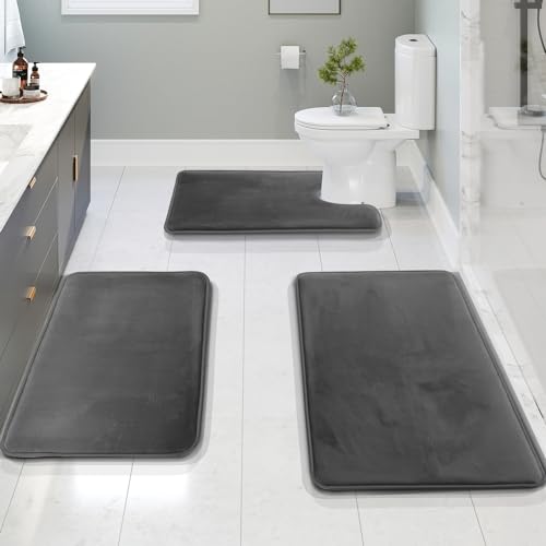 Clara Clark Rutschfester Rückstellschaum Set of 3 - Small/Large/Contour grau Clara Clark Rutschfester Rückstellschaum Set of 3 - Small/Large/Contour grau von Clara Clark