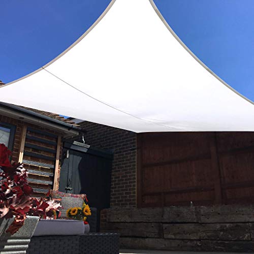 Clara Sonnensegel Sonnenschutz Segel, hochwertig, 95% UV-Schutz, wasserfest, Reinweiß, Baldachin, für Terrasse Außenbereich Innenbereich (Rectangle 2m x3m) von Clara Shade Sails