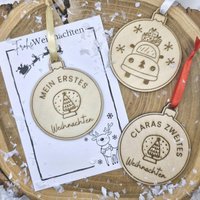 Mein Erstes Weihnachten | Christbaumschmuck Personalisierbar Weihnachtskugel Mein Erstes Weihnachten | Christbaumschmuck Personalisierbar Weihnachtskugel von ClarasDreamworld