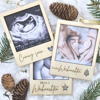Weihnachtlicher Polaroid Rahmen Ultraschallbild | Coming Soon Schwangerschaftsverkündung Baby Reveal Party von ClarasDreamworld
