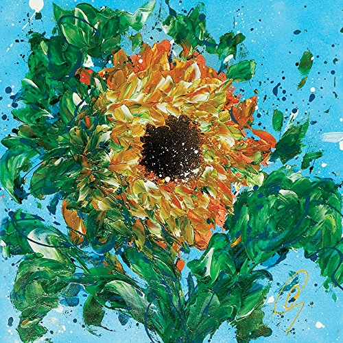 Clare Sykes World Revolves Around The Sun 30 x 30cm Canvas Print Leinwanddruck, Mehrfarbig, 30 x 30 cm von Clare Sykes