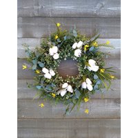 Frühling Eukalyptus Und Tulpenkranz, Türkranz, Frühlingskranz, Türkranz von ClaresCustomStudio